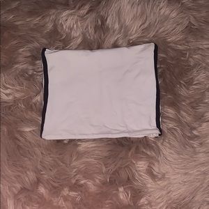 white tub top with black stripes